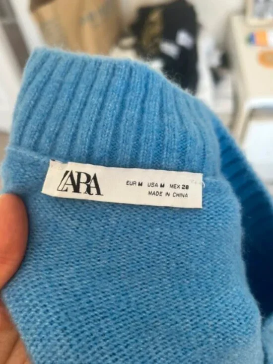 Zara Blue Jumper – Size S - Picture 2 of 4